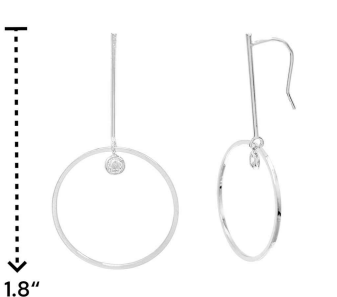 Gilly's Circle and Stone Hook Earring