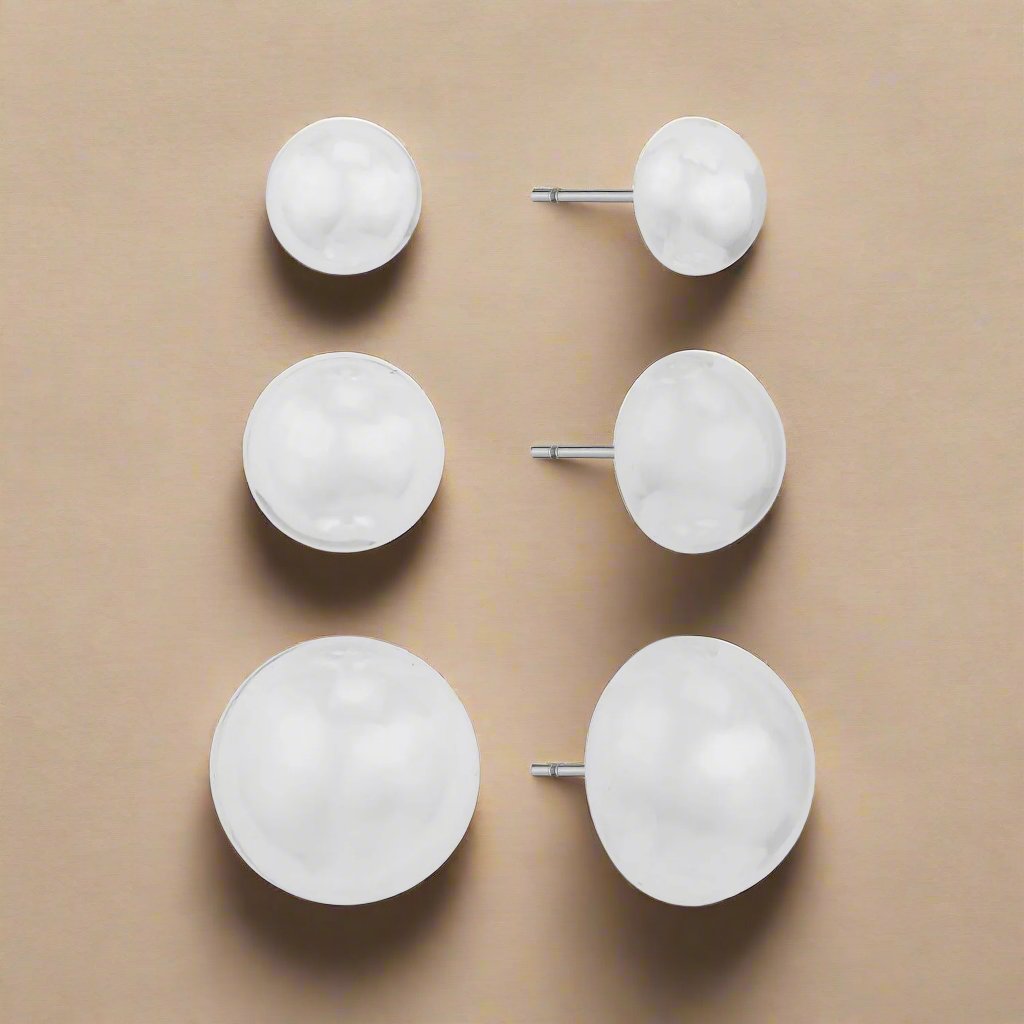 Simple Semi Circle Set of Four Stud Earrings