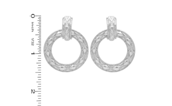 Alexis' Classic Textured Round Post Back Earring