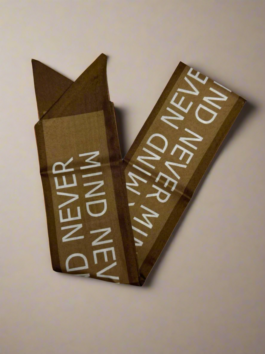 Brown Never Mind Bag Scarf