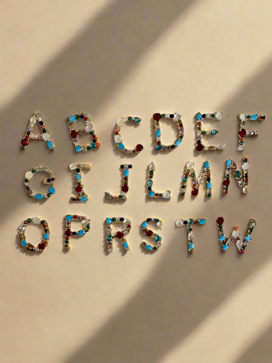 Multi-Stone Threader Initial Charm