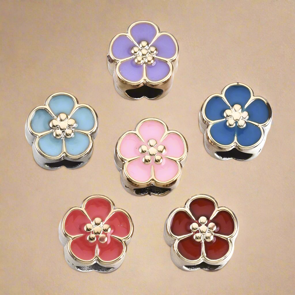 Enamel Flower Threader Charm