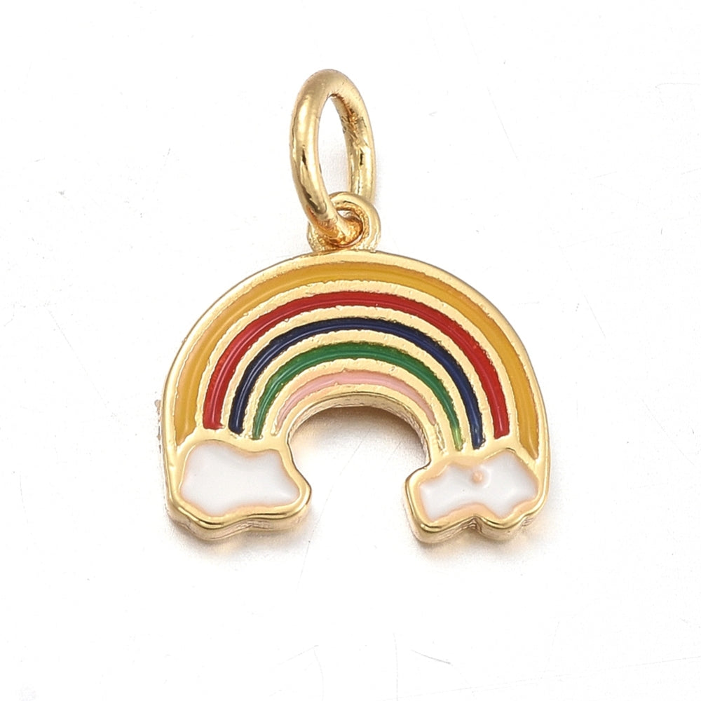 Enamel Rainbow Charm GD