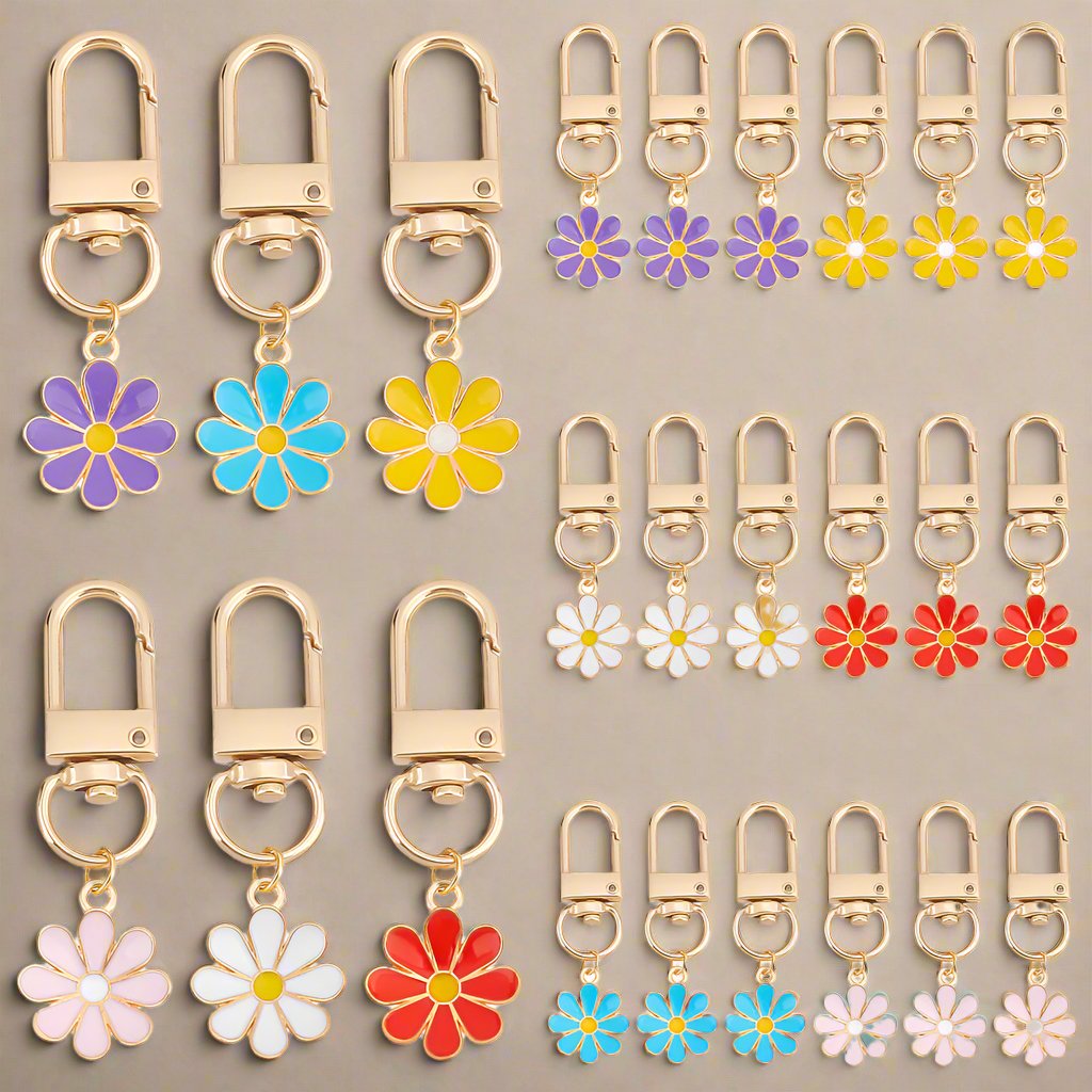 Flower Clasp Bag Charm