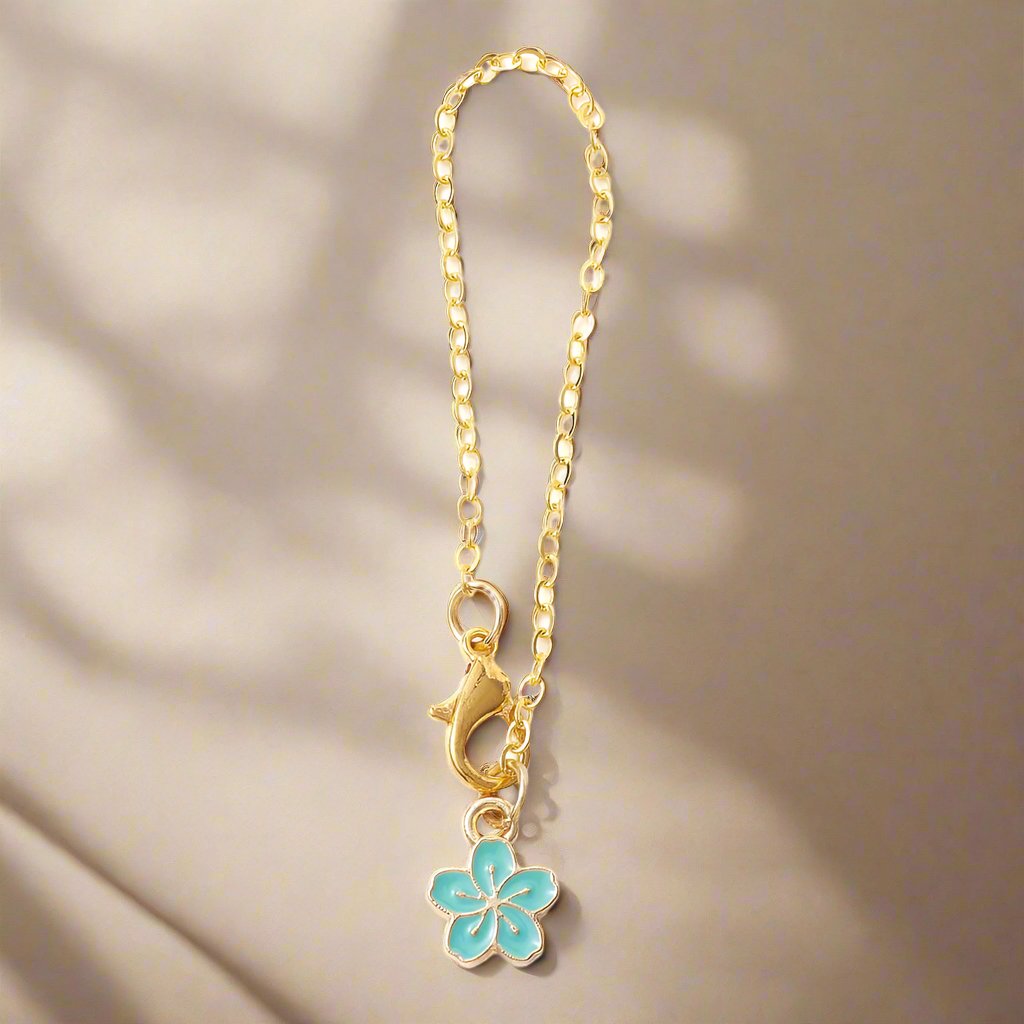 Flower Lobster Clasp Chain Bag Charm