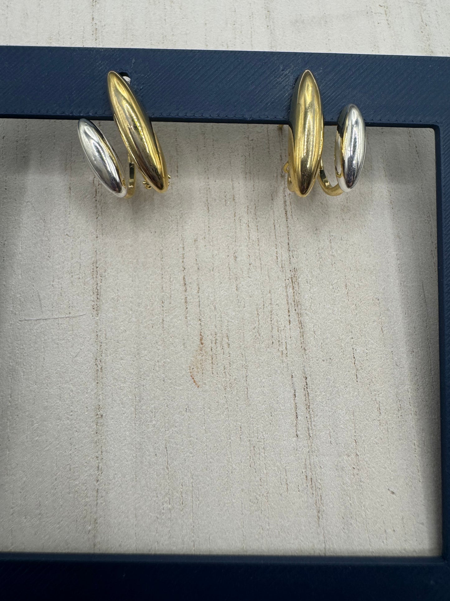 *PREORDER* Jules Mixed Metal Double Open Hoop Post Back Earrings