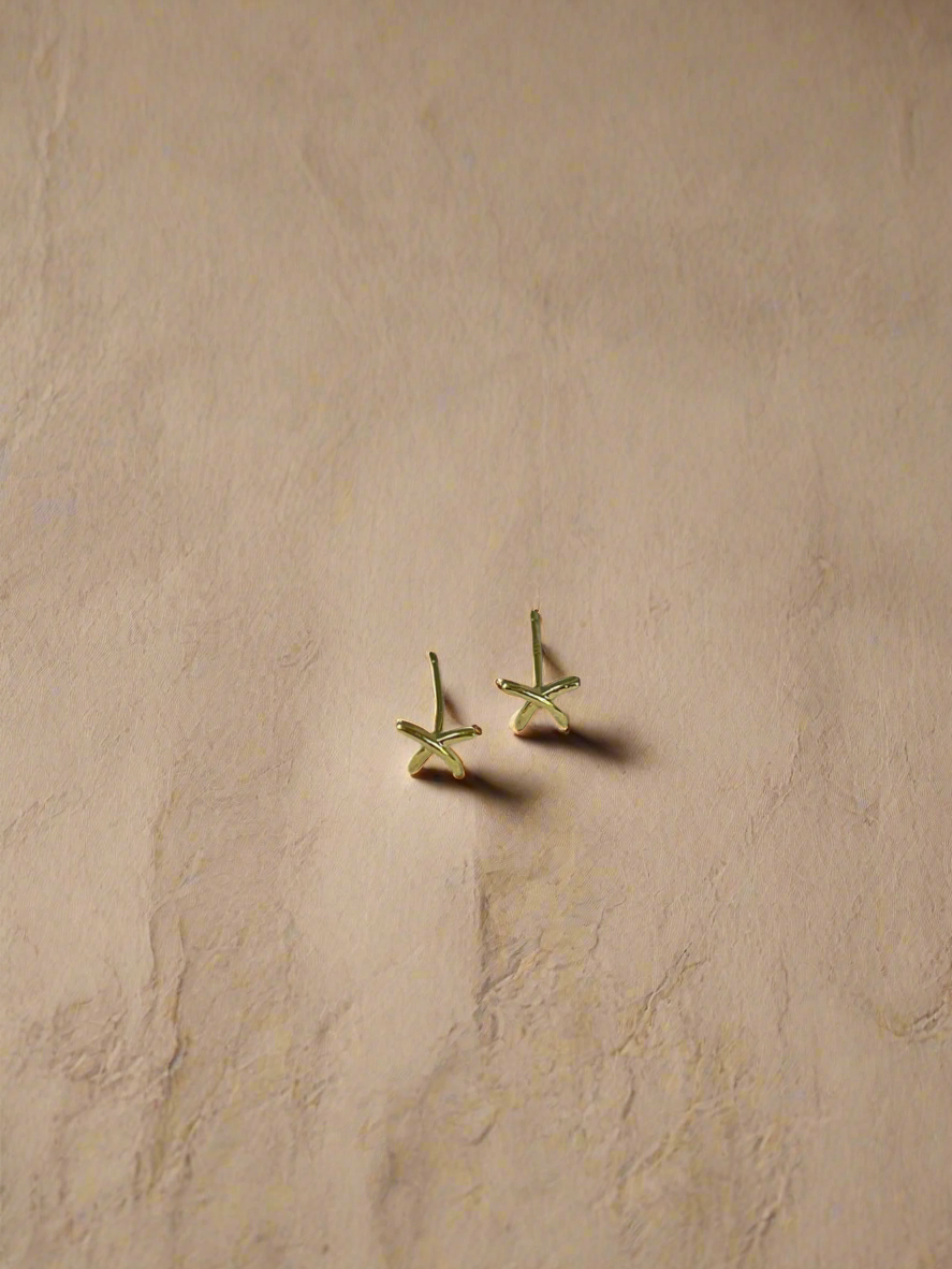 XO Gold Dipped Stud Earring Set