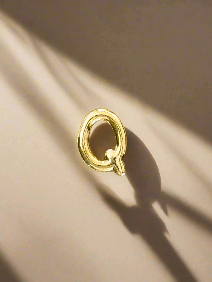 Elegance Gold Initial Threader Charm
