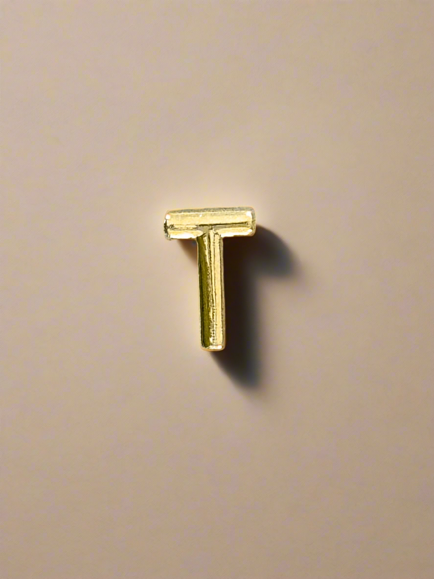 Elegance Gold Initial Threader Charm