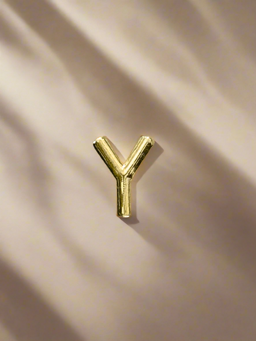 Elegance Gold Initial Threader Charm