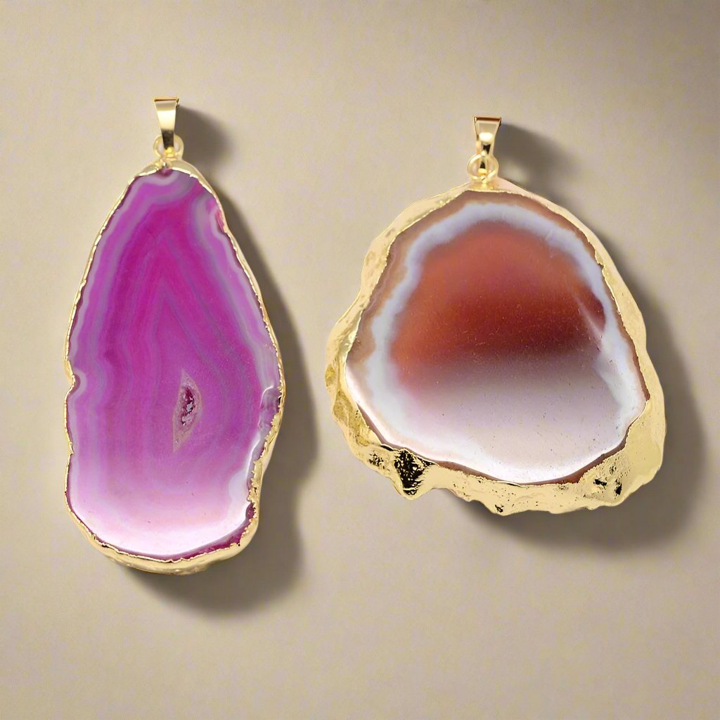 Natural Agate Pendant Bag Charm