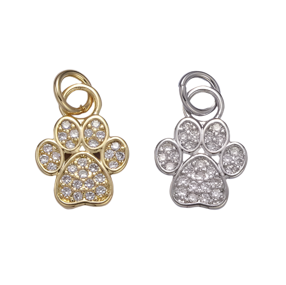 Val Paw Print Dog Mom Charm