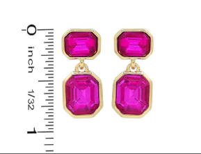 Jeaneane's Bella Elegance Post Back Crystal Drop Earrings