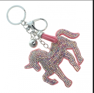 Rhinestone Crystal Cushion Bag Charm