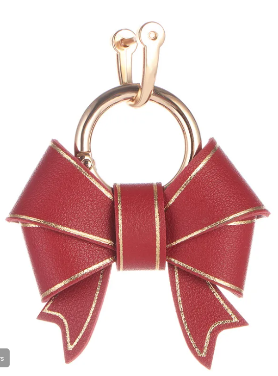Sweet Red Bow Bag Charm