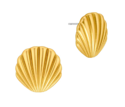 Seashell Sonya Earring In Satin Gold