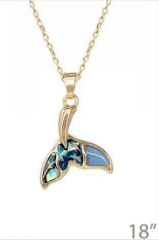 *Preorder* SeaLife Mermaid Tail Pendant Necklace Opal