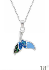 *Preorder* SeaLife Mermaid Tail Pendant Necklace Opal