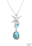 *Preorder* SeaLife Seaglass with Abalone and Starfish Pendant Necklace