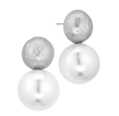 Lyla Pearl and Ball Post Back Earrings