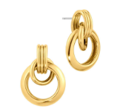 Intertwined Circle Post Back Sandra Earrings