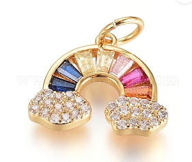 Colorful Rainbow CZ Charm