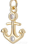 Nautical Anchor with CZ Accent in GD