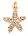 Pave Starfish GD Charm