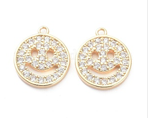 Small Pave Smiley Face Charm GD