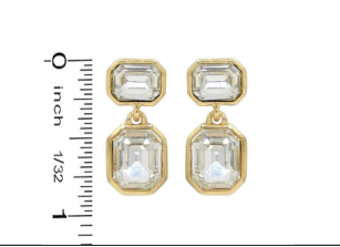 Jeaneane's Bella Elegance Post Back Crystal Drop Earrings