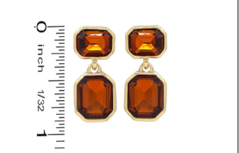 Jeaneane's Bella Elegance Post Back Crystal Drop Earrings