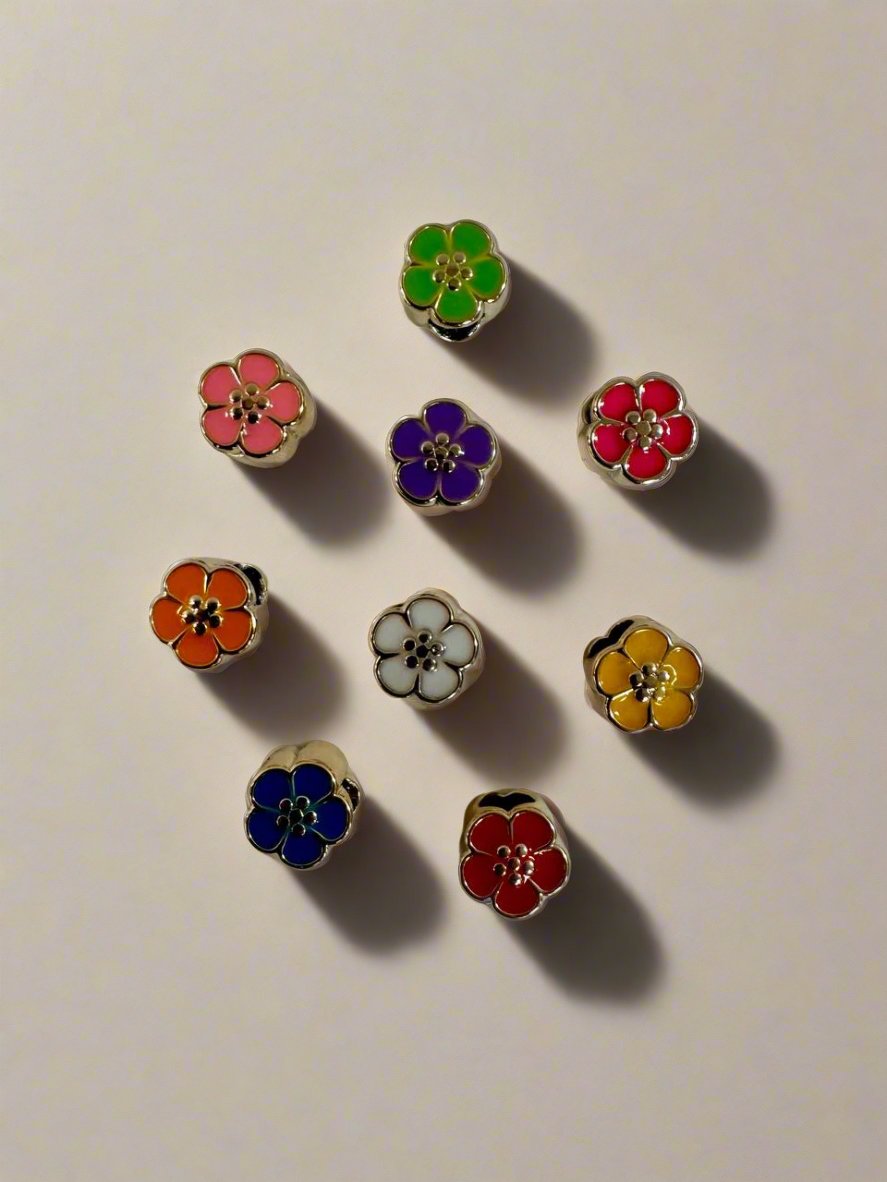 Enamel Flower Threader Charm