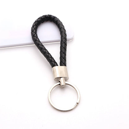 Braided Leather Bag Charm