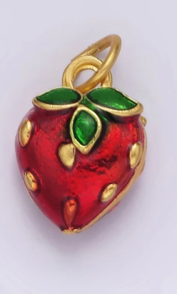 Red Strawberry Fruit Charm