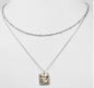 Sarah's Double Layered Card Charm Necklace