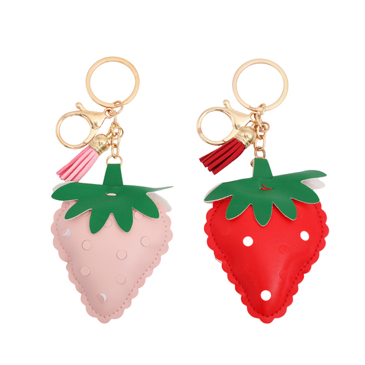 Sweet Puffy Strawberry Bag Charm