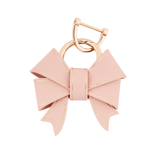 Sweet Pink Bow Bag Charm with Clasp