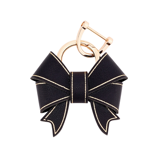 Sweet Black Bow Bag Charm with Clasp