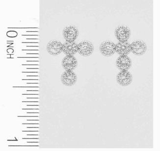 Molly's Mini CZ Cross Post Back Earrings