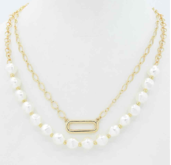 Chansey's Class & Sass Necklace with Pearl Detail