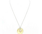 *PREORDER* Julia Long Chain Hammered Textured Oval Pendant Necklace