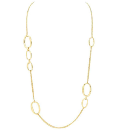 She's a Keeper Long Link Textured Necklace