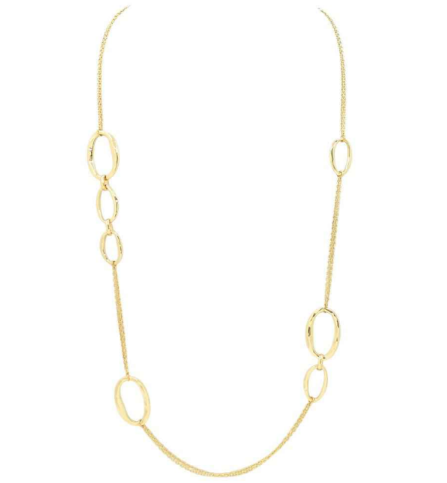 She's a Keeper Long Link Textured Necklace
