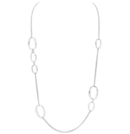 She's a Keeper Long Link Textured Necklace