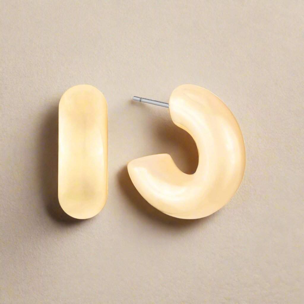 Staple Chunky Everyday Post Back Hoop Earrings