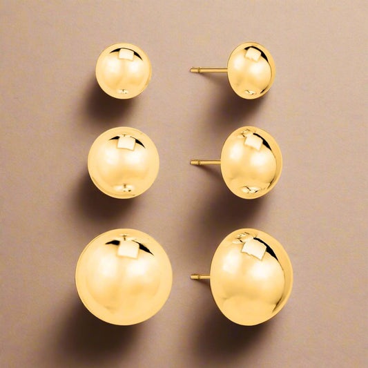 Simple Semi Circle Set of Four Stud Earrings