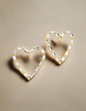 Sweetheart Open Heart CZ Stud Earrings