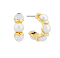 Mandy's Classic Pearl Open Back Hoop Earring
