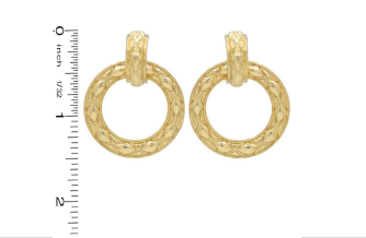 Alexis' Classic Textured Round Post Back Earring