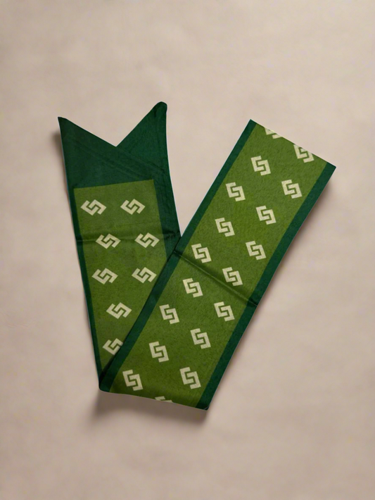 Green Geometric Bag Scarf